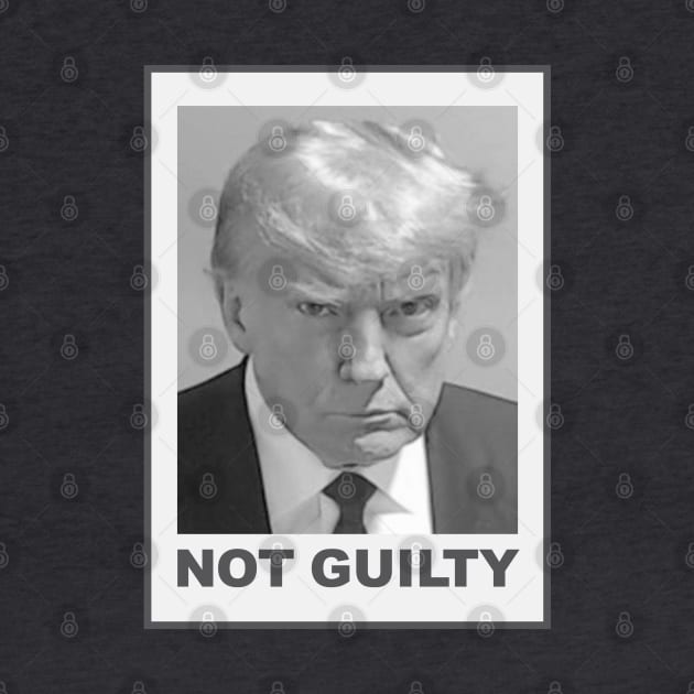 Trump Mug Shot Not Guilty by Dale Preston Design